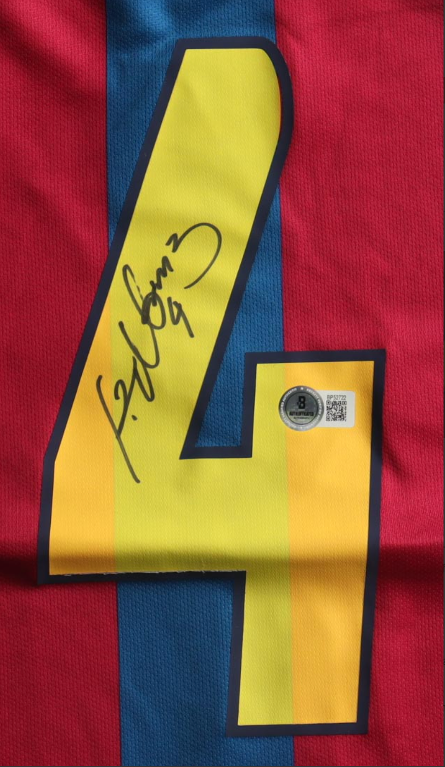 Maillot Domicile signe par Raphael Marquez Fc Barcelone 2009-2010 Certifie par Beckett authentic-signatures