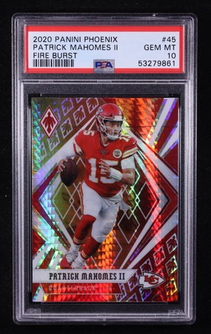 Patrick Mahomes II 2020 Panini Phoenix Fire Burst #45 (PSA 10) authentic-signatures