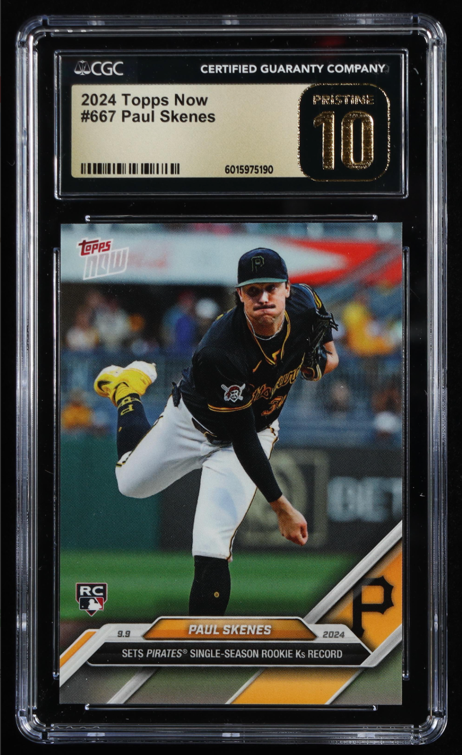 Paul Skenes 2024 Topps Now #667 RC (CGC 10 | Pristine 10) authentic-signatures