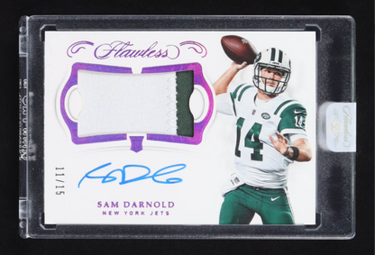 Sam Darnold 2018 Panini Flawless Autographs Patch #RPA-SD RC #11/15 authentic-signatures